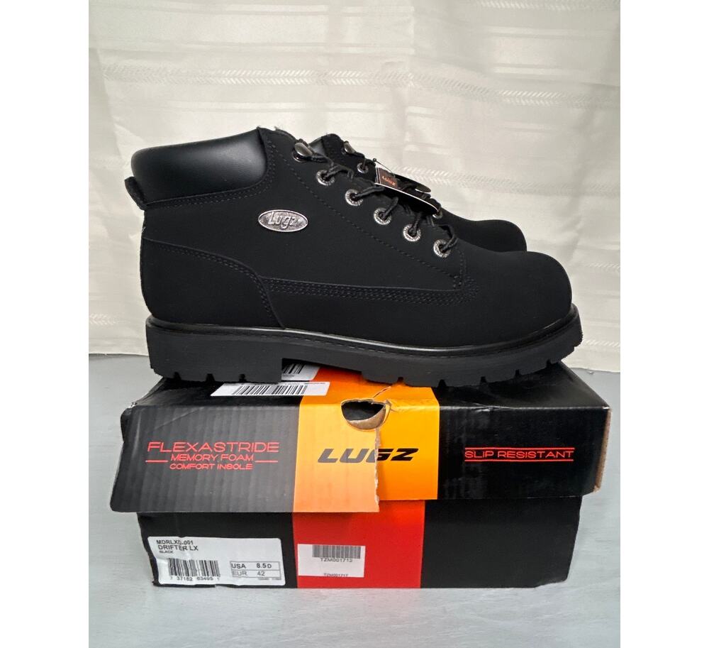 Lugz Drifter LX Chukka Boots Black Mens Size 8.5D Water Resistant